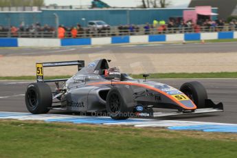 World © Octane Photographic Ltd. Sunday 19th April 2015, MSA Formula - Certified by the FIA - Powered by Ford EcoBoost Race 3. Donington Park. JTR – Ameya Vaidyanatham. Digital Ref: 1232LW1L3320