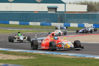 World © Octane Photographic Ltd. Sunday 19th April 2015, MSA Formula - Certified by the FIA - Powered by Ford EcoBoost Race 3. Donington Park. TRS Arden - Ricky Collard and JTR - James Pull. Digital Ref: 1232LW1L3342