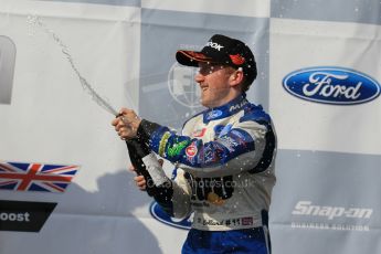 World © Octane Photographic Ltd. Sunday 19th April 2015, MSA Formula - Certified by the FIA - Powered by Ford EcoBoost Race 3 Main Podium. Donington Park. TRS Arden - Ricky Collard (2nd). Digital Ref: 1232LW1L3549