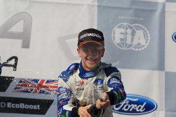 World © Octane Photographic Ltd. Sunday 19th April 2015, MSA Formula - Certified by the FIA - Powered by Ford EcoBoost Race 3 Main Podium. Donington Park. TRS Arden - Ricky Collard (2nd). Digital Ref: 1232LW1L3566