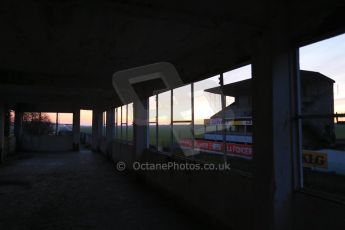 World © Octane Photographic Ltd. 7th February 2015 dawn visit to the pit buildings at the Reims-Gueux abandoned track, last used for Formula 1 in 1966. Digital Ref : 1185CB1D4674