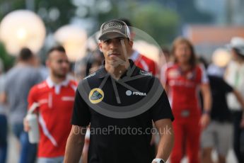World © Octane Photographic Ltd. Lotus F1 Team E23 Hybrid – Pastor Maldonado. Sunday 20th September 2015, F1 Singapore Grand Prix Drivers Parade, Marina Bay. Digital Ref: 1435LB1D8322