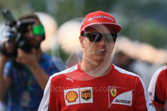 World © Octane Photographic Ltd. Scuderia Ferrari SF15-T– Kimi Raikkonen. Sunday 20th September 2015, F1 Singapore Grand Prix Drivers Parade, Marina Bay. Digital Ref: 1435LB1D8338