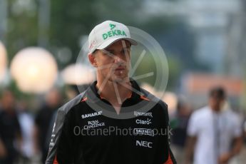 World © Octane Photographic Ltd. Sauber F1 Team C34-Ferrari – Marcus Ericsson. Sunday 20th September 2015, F1 Singapore Grand Prix Drivers Parade, Marina Bay. Digital Ref: 1435LB1D8351