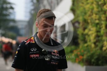 World © Octane Photographic Ltd. Infiniti Red Bull Racing RB11 – Daniil Kvyat. Sunday 20th September 2015, F1 Singapore Grand Prix Drivers Parade, Marina Bay. Digital Ref: 1435LB1D8408
