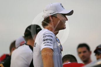 World © Octane Photographic Ltd. Mercedes AMG Petronas F1 W06 Hybrid – Nico Rosberg. Sunday 20th September 2015, F1 Singapore Grand Prix Drivers Parade, Marina Bay. Digital Ref: 1435LB1D8484