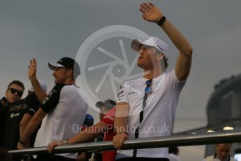 World © Octane Photographic Ltd. Mercedes AMG Petronas F1 W06 Hybrid – Nico Rosberg. Sunday 20th September 2015, F1 Singapore Grand Prix Drivers Parade, Marina Bay. Digital Ref: 1435LB1D8508