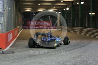 World © Octane Photographic Ltd. Mercedes AMG Petronas F1 W06 Hybrid – Nico Rosberg. Friday 18th September 2015, F1 Singapore Grand Prix Practice 1, Marina Bay. Digital Ref: