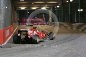 World © Octane Photographic Ltd. Scuderia Ferrari SF15-T– Sebastian Vettel. Friday 18th September 2015, F1 Singapore Grand Prix Practice 1, Marina Bay. Digital Ref: