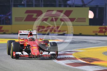 World © Octane Photographic Ltd. Scuderia Ferrari SF15-T– Kimi Raikkonen. Friday 18th September 2015, F1 Singapore Grand Prix Practice 1, Marina Bay. Digital Ref: