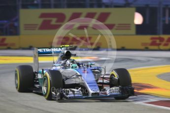 World © Octane Photographic Ltd. Mercedes AMG Petronas F1 W06 Hybrid – Nico Rosberg. Friday 18th September 2015, F1 Singapore Grand Prix Practice 1, Marina Bay. Digital Ref: