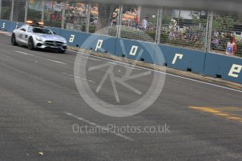 World © Octane Photographic Ltd. Charlie Whiting and Herbie Blash in the Mercedes AMG GTs Safety car. Friday 18th September 2015, F1 Singapore Grand Prix Practice 1, Marina Bay. Digital Ref: 1428CB5D9551