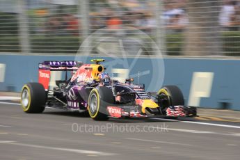 World © Octane Photographic Ltd. Infiniti Red Bull Racing RB11 – Daniil Kvyat. Friday 18th September 2015, F1 Singapore Grand Prix Practice 1, Marina Bay. Digital Ref: