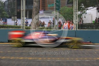 World © Octane Photographic Ltd. Scuderia Toro Rosso STR10 – Max Verstappen. Friday 18th September 2015, F1 Singapore Grand Prix Practice 1, Marina Bay. Digital Ref: