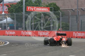 World © Octane Photographic Ltd. Scuderia Ferrari SF15-T– Sebastian Vettel. Friday 18th September 2015, F1 Singapore Grand Prix Practice 1, Marina Bay. Digital Ref:
