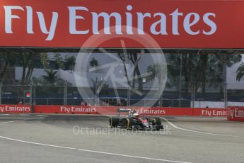 World © Octane Photographic Ltd. McLaren Honda MP4/30 - Jenson Button. Friday 18th September 2015, F1 Singapore Grand Prix Practice 1, Marina Bay. Digital Ref: