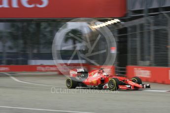 World © Octane Photographic Ltd. Scuderia Ferrari SF15-T– Sebastian Vettel. Friday 18th September 2015, F1 Singapore Grand Prix Practice 1, Marina Bay. Digital Ref: