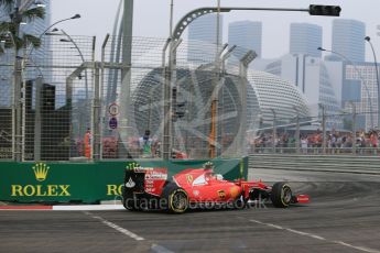 World © Octane Photographic Ltd. Scuderia Ferrari SF15-T– Sebastian Vettel. Friday 18th September 2015, F1 Singapore Grand Prix Practice 1, Marina Bay. Digital Ref: