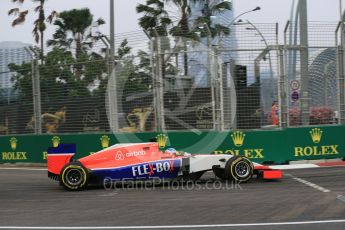 World © Octane Photographic Ltd. Manor Marussia F1 Team MR03B – William Stevens. Friday 18th September 2015, F1 Singapore Grand Prix Practice 1, Marina Bay. Digital Ref:
