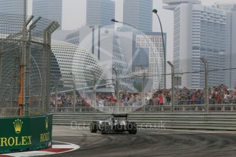 World © Octane Photographic Ltd. Sahara Force India VJM08B – Sergio Perez. Friday 18th September 2015, F1 Singapore Grand Prix Practice 1, Marina Bay. Digital Ref: