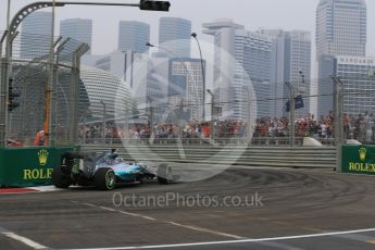 World © Octane Photographic Ltd. Mercedes AMG Petronas F1 W06 Hybrid – Nico Rosberg. Friday 18th September 2015, F1 Singapore Grand Prix Practice 1, Marina Bay. Digital Ref: