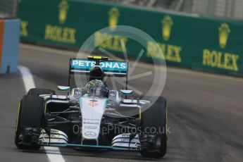 World © Octane Photographic Ltd. Mercedes AMG Petronas F1 W06 Hybrid – Nico Rosberg. Friday 18th September 2015, F1 Singapore Grand Prix Practice 1, Marina Bay. Digital Ref: