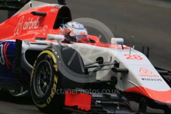 World © Octane Photographic Ltd. Manor Marussia F1 Team MR03B – William Stevens. Friday 18th September 2015, F1 Singapore Grand Prix Practice 1, Marina Bay. Digital Ref: