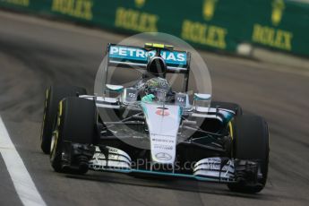 World © Octane Photographic Ltd. Mercedes AMG Petronas F1 W06 Hybrid – Nico Rosberg. Friday 18th September 2015, F1 Singapore Grand Prix Practice 1, Marina Bay. Digital Ref: