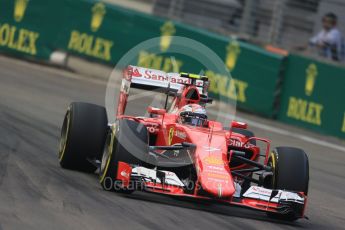 World © Octane Photographic Ltd. Scuderia Ferrari SF15-T– Kimi Raikkonen. Friday 18th September 2015, F1 Singapore Grand Prix Practice 1, Marina Bay. Digital Ref: