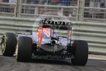 World © Octane Photographic Ltd. Infiniti Red Bull Racing RB11 – Daniel Ricciardo. Friday 18th September 2015, F1 Singapore Grand Prix Practice 1, Marina Bay. Digital Ref: