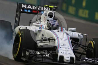 World © Octane Photographic Ltd. Williams Martini Racing FW37 – Valtteri Bottas. Friday 18th September 2015, F1 Singapore Grand Prix Practice 1, Marina Bay. Digital Ref: