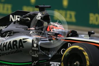 World © Octane Photographic Ltd. Sahara Force India VJM08B – Nico Hulkenberg. Friday 18th September 2015, F1 Singapore Grand Prix Practice 1, Marina Bay. Digital Ref: