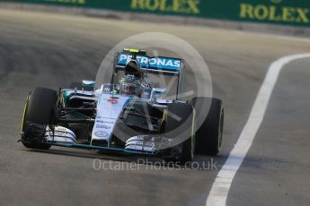 World © Octane Photographic Ltd. Mercedes AMG Petronas F1 W06 Hybrid – Nico Rosberg. Friday 18th September 2015, F1 Singapore Grand Prix Practice 1, Marina Bay. Digital Ref: