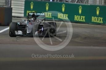 World © Octane Photographic Ltd. Mercedes AMG Petronas F1 W06 Hybrid – Nico Rosberg. Friday 18th September 2015, F1 Singapore Grand Prix Practice 1, Marina Bay. Digital Ref: