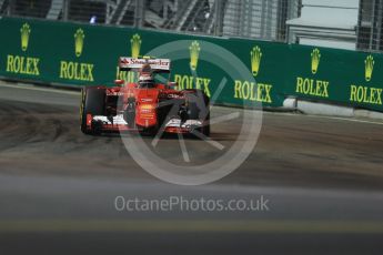 World © Octane Photographic Ltd. Scuderia Ferrari SF15-T– Kimi Raikkonen. Friday 18th September 2015, F1 Singapore Grand Prix Practice 1, Marina Bay. Digital Ref: