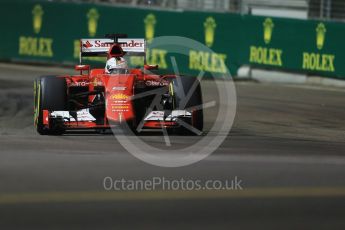 World © Octane Photographic Ltd. Scuderia Ferrari SF15-T– Sebastian Vettel. Friday 18th September 2015, F1 Singapore Grand Prix Practice 1, Marina Bay. Digital Ref: