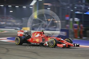 World © Octane Photographic Ltd. Scuderia Ferrari SF15-T– Kimi Raikkonen. Friday 18th September 2015, F1 Singapore Grand Prix Practice 2, Marina Bay. Digital Ref: 1429CB5D0297