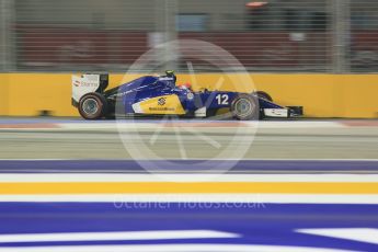 World © Octane Photographic Ltd. Sauber F1 Team C34-Ferrari – Felipe Nasr. Friday 18th September 2015, F1 Singapore Grand Prix Practice 2, Marina Bay. Digital Ref: 1429CB5D0439