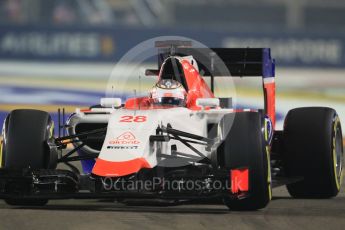 World © Octane Photographic Ltd. Manor Marussia F1 Team MR03B – William Stevens. Friday 18th September 2015, F1 Singapore Grand Prix Practice 2, Marina Bay. Digital Ref: 1429CB7D0310