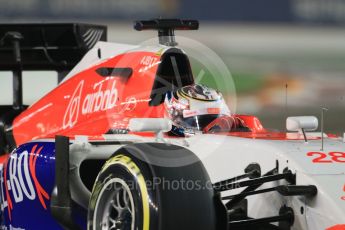 World © Octane Photographic Ltd. Manor Marussia F1 Team MR03B – William Stevens. Friday 18th September 2015, F1 Singapore Grand Prix Practice 2, Marina Bay. Digital Ref: 1429CB7D0317