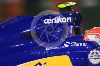 World © Octane Photographic Ltd. Sauber F1 Team C34-Ferrari – Felipe Nasr. Friday 18th September 2015, F1 Singapore Grand Prix Practice 2, Marina Bay. Digital Ref: 1429CB7D0420