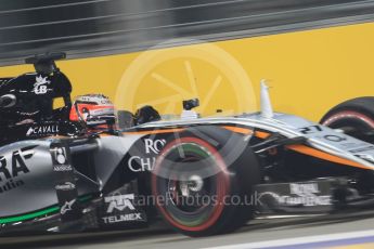 World © Octane Photographic Ltd. Sahara Force India VJM08B – Nico Hulkenberg. Friday 18th September 2015, F1 Singapore Grand Prix Practice 2, Marina Bay. Digital Ref: 1429CB7D0857