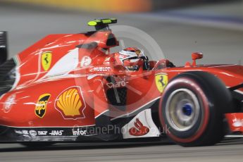 World © Octane Photographic Ltd. Scuderia Ferrari SF15-T– Kimi Raikkonen. Friday 18th September 2015, F1 Singapore Grand Prix Practice 2, Marina Bay. Digital Ref: 1429CB7D0882