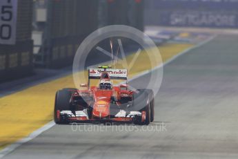 World © Octane Photographic Ltd. Scuderia Ferrari SF15-T– Kimi Raikkonen. Friday 18th September 2015, F1 Singapore Grand Prix Practice 2, Marina Bay. Digital Ref: 1429CB7D0935