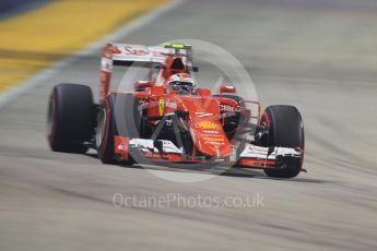 World © Octane Photographic Ltd. Scuderia Ferrari SF15-T– Kimi Raikkonen. Friday 18th September 2015, F1 Singapore Grand Prix Practice 2, Marina Bay. Digital Ref: 1429CB7D0943