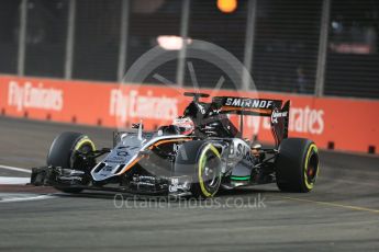 World © Octane Photographic Ltd. Sahara Force India VJM08B – Nico Hulkenberg. Friday 18th September 2015, F1 Singapore Grand Prix Practice 2, Marina Bay. Digital Ref: 1429LB1D5907