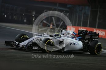World © Octane Photographic Ltd. Williams Martini Racing FW37 – Felipe Massa. Friday 18th September 2015, F1 Singapore Grand Prix Practice 2, Marina Bay. Digital Ref: 1429LB1D6129