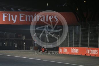 World © Octane Photographic Ltd. Scuderia Ferrari SF15-T– Sebastian Vettel. Friday 18th September 2015, F1 Singapore Grand Prix Practice 2, Marina Bay. Digital Ref: 1429LB1D6153