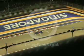 World © Octane Photographic Ltd. Friday 18th September 2015, F1 Singapore Grand Prix Practice 2, View of circuit from Singapore Flyer. Marina Bay. Digital Ref: 1429LB1D6660