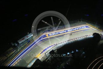 World © Octane Photographic Ltd. Friday 18th September 2015, F1 Singapore Grand Prix Practice 2, View of circuit from Singapore Flyer. Marina Bay. Digital Ref: 1429LB1D6732